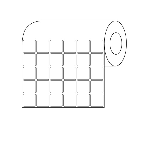 Nevs Thermal Transfer Slide Label, 7/8" x 7/8", 6 Across White CB-SL-78-TT-6 - main